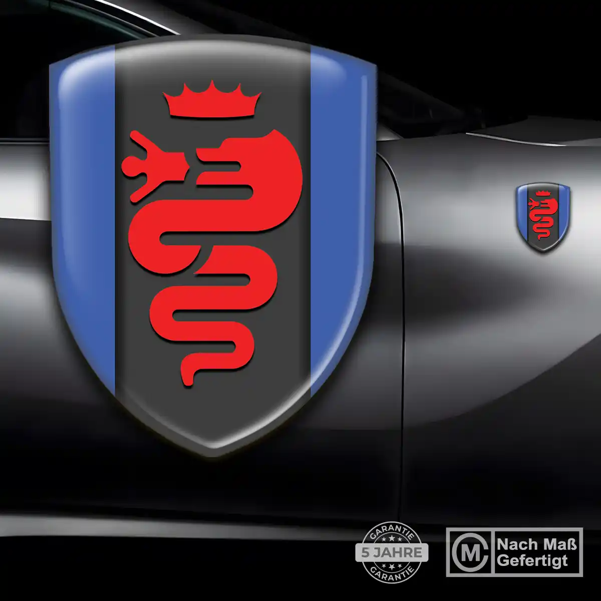Alfa Romeo Aufkleber 3D Gel Emblem Auto Stilvolles Design