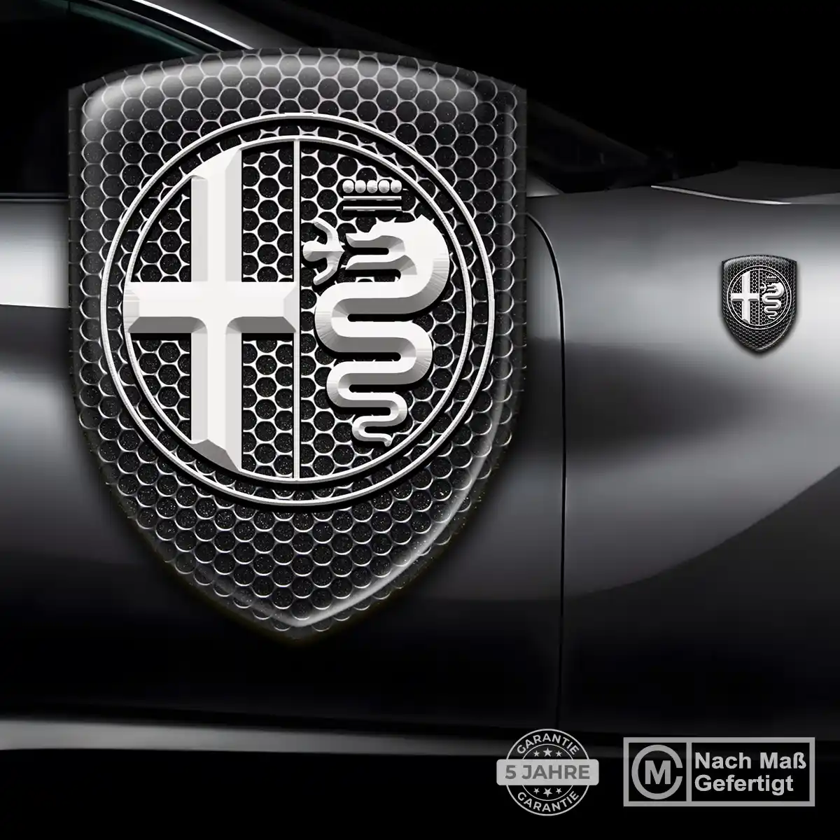 Alfa Romeo Aufkleber 3D Gel Emblem Premiumqualität