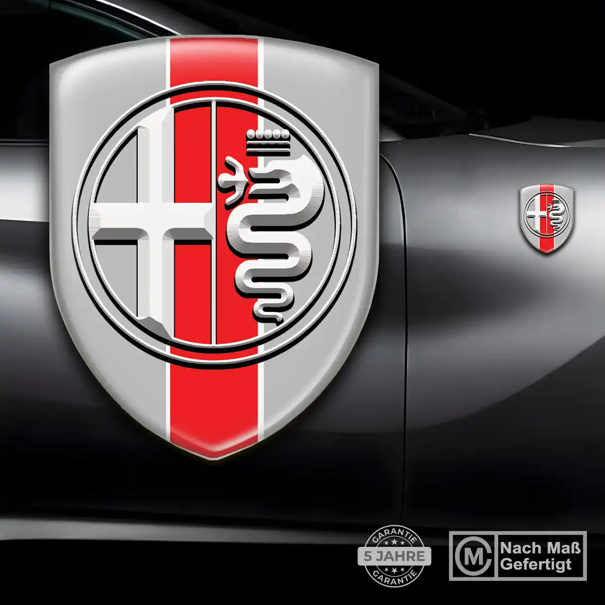 Alfa Romeo Aufkleber 3D Gel Emblem Stilvolles Design