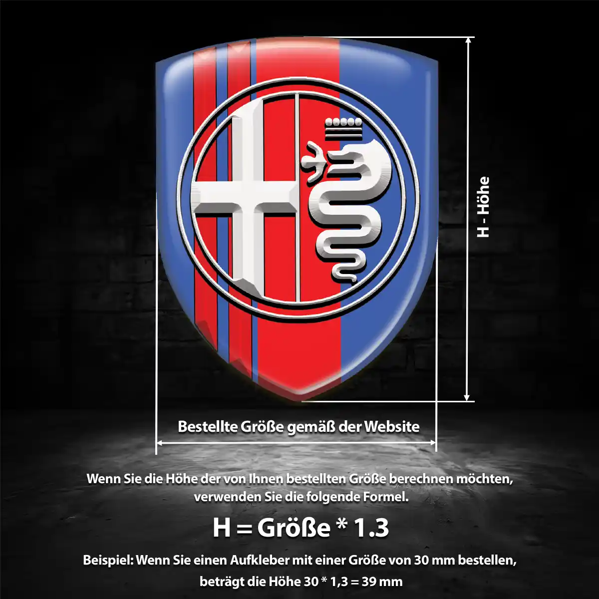 Alfa Romeo Aufkleber 3D Gel Embleme Auto Luxus-Edition