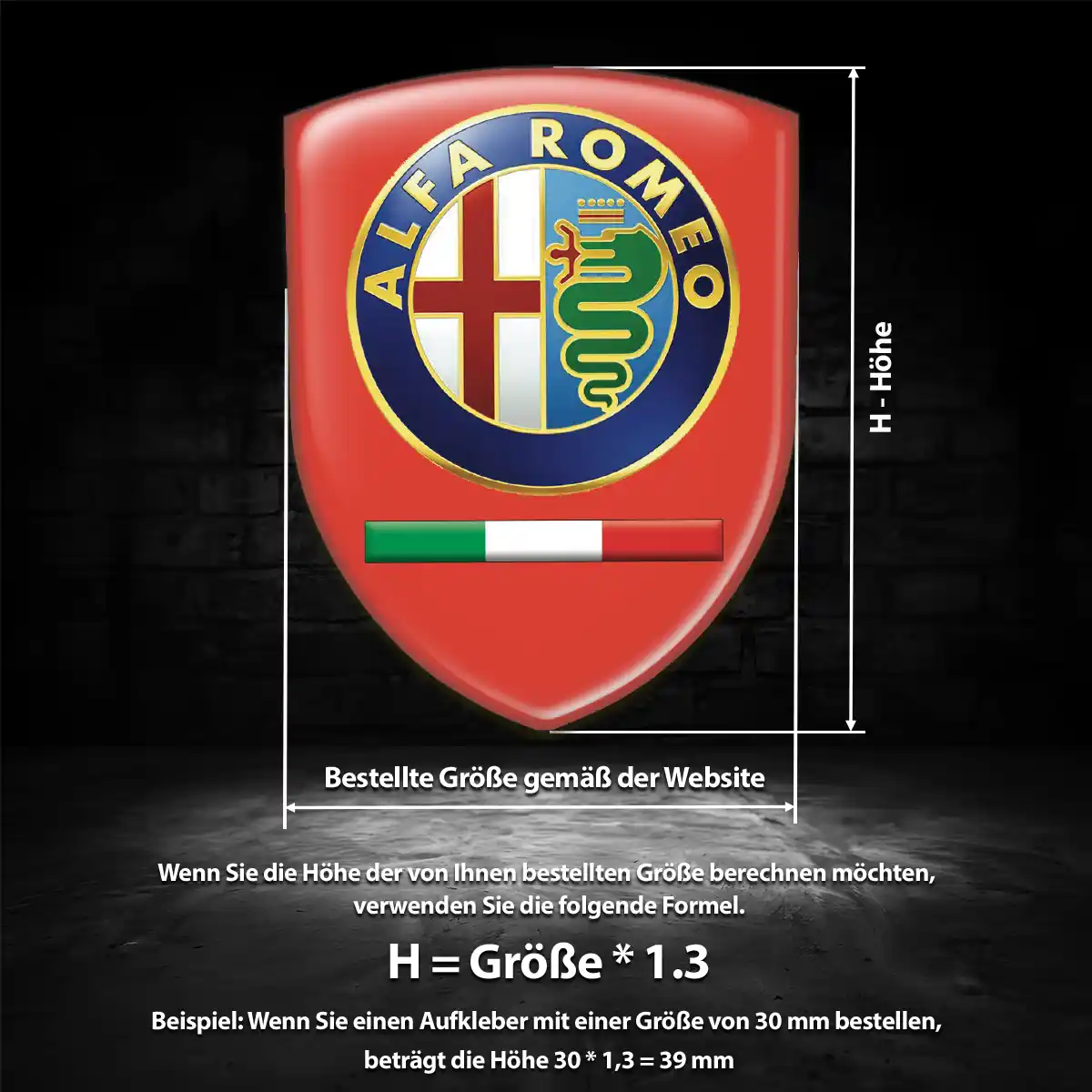 Alfa Romeo Aufkleber 3D Gel Embleme Auto Premium-Edition