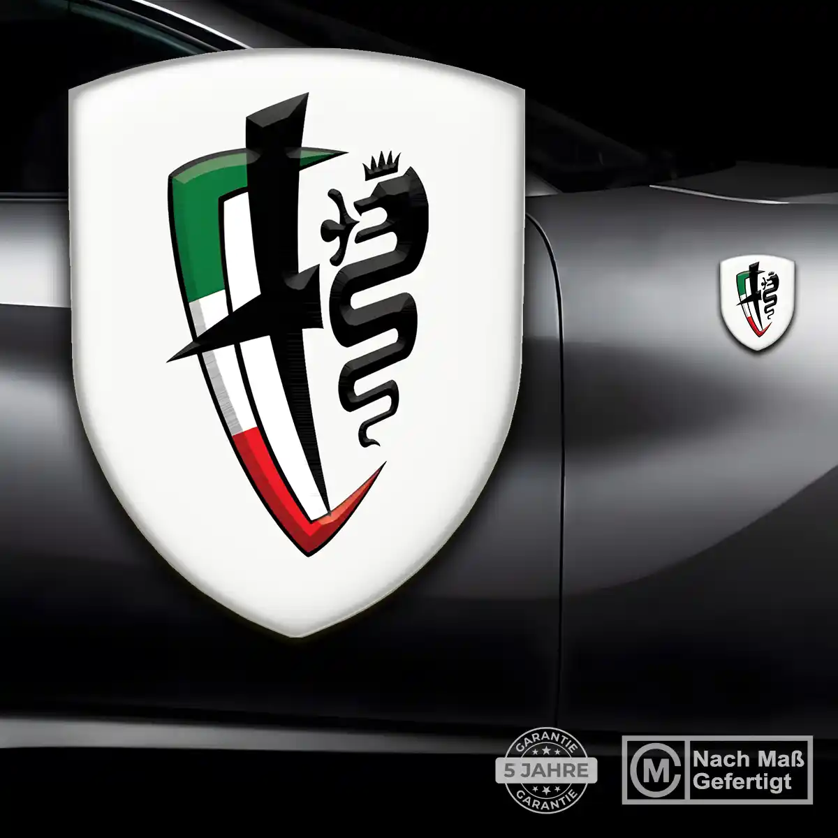 Alfa Romeo Aufkleber 3D Gel Embleme Hochwertiges Harz