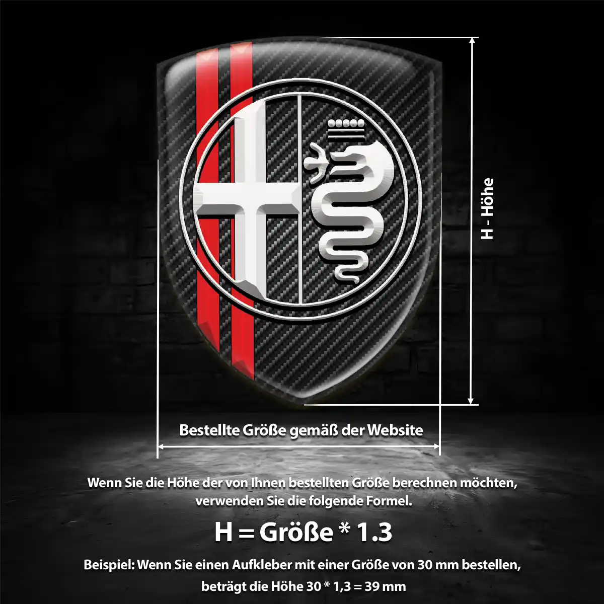 Alfa Romeo Aufkleber 3D Gel Embleme Hohe Qualität