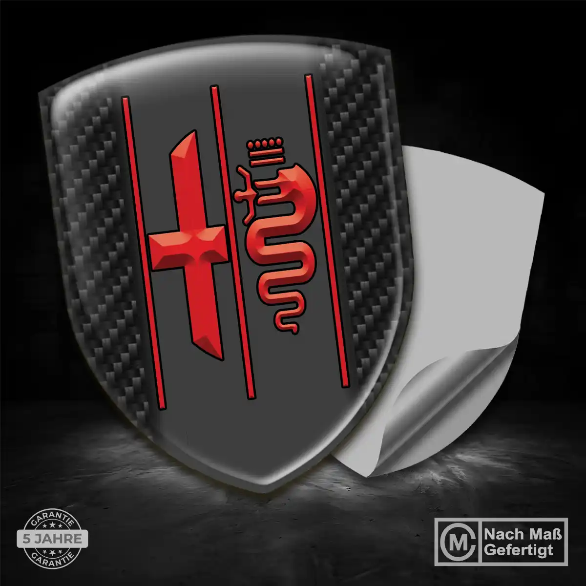 Alfa Romeo Aufkleber 3D Gel Embleme Stilvolles Design