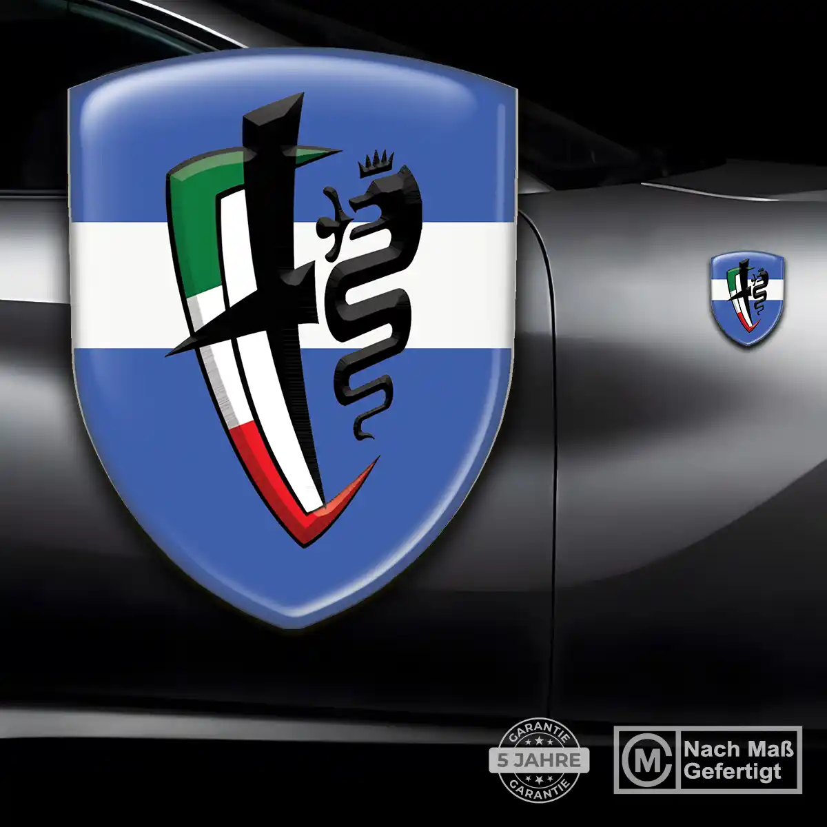 Alfa Romeo Aufkleber 3D Gel Silikon Premium-Edition