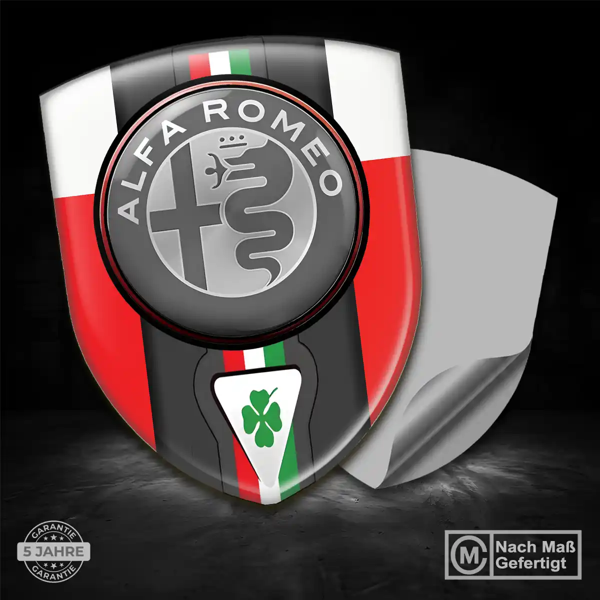 Alfa Romeo Aufkleber 3D Gel Silikon Premiumqualität