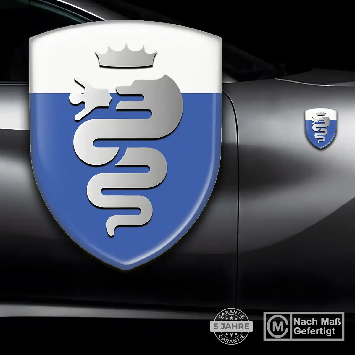 Alfa Romeo Aufkleber 3D Gel Silikon Stilvolles Design