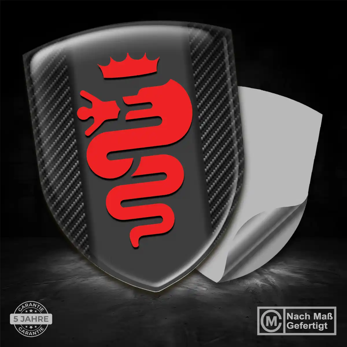 Alfa Romeo Aufkleber 3D Gel Wappen Auto Luxus-Edition