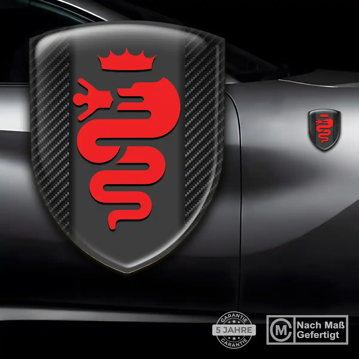 Alfa Romeo Aufkleber 3D Gel Wappen Auto Luxus-Edition