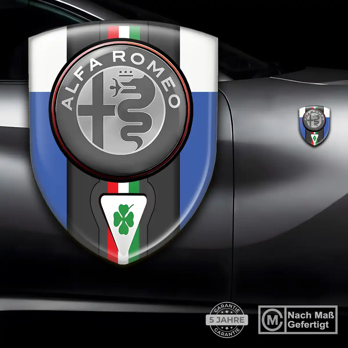 Alfa Romeo Aufkleber 3D Gel Wappen Auto Premium-Edition