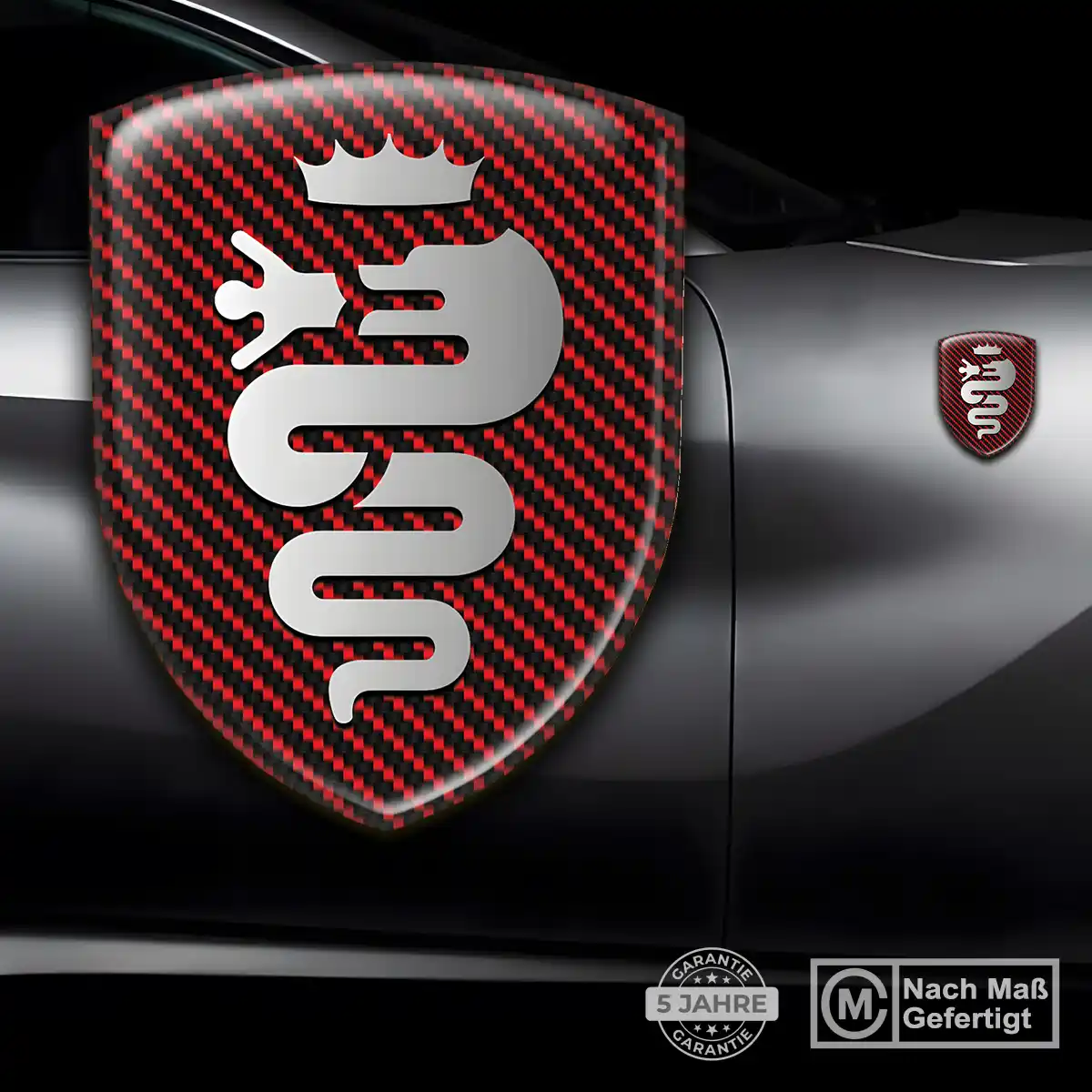 Alfa Romeo Aufkleber 3D Gel Wappen Auto Stilvolles Design