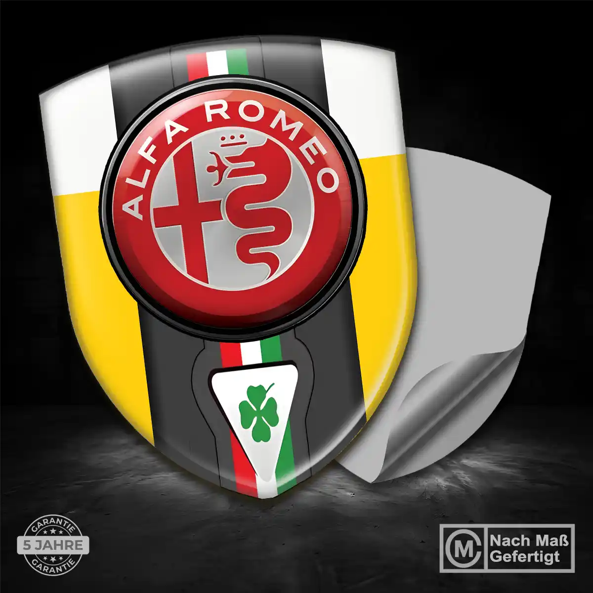 Alfa Romeo Aufkleber 3D Gel Wappen Hochwertiges Harz