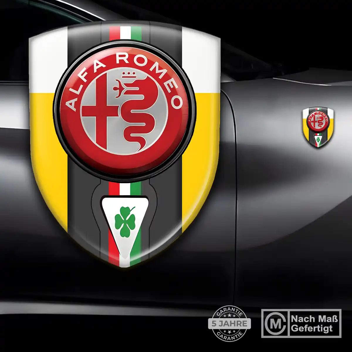 Alfa Romeo Aufkleber 3D Gel Wappen Hochwertiges Harz
