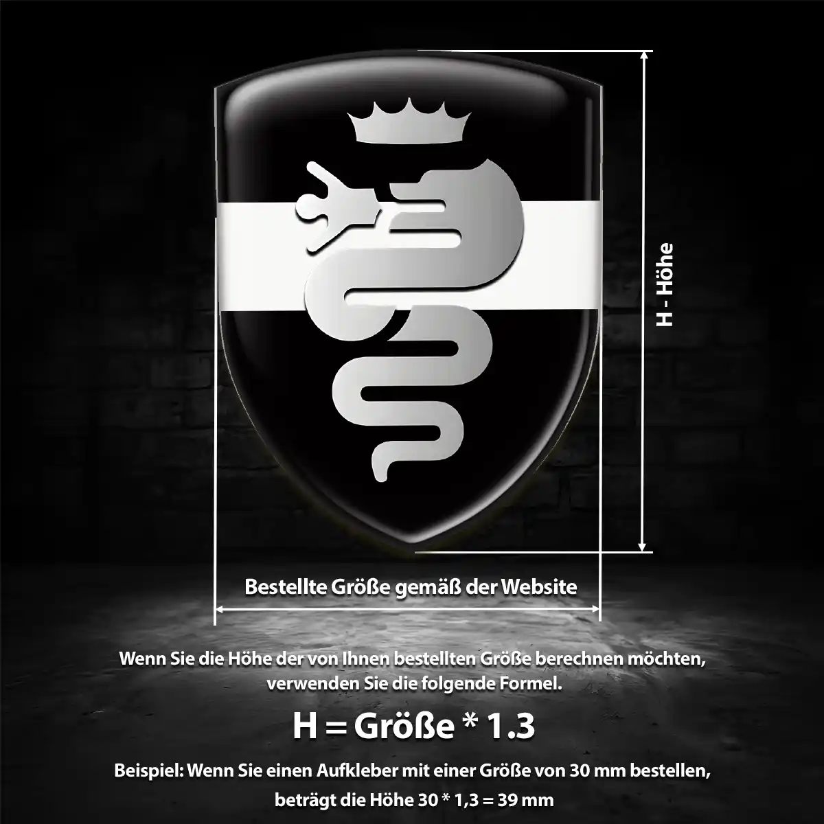 Alfa Romeo Aufkleber 3D Gel Wappen Hohe Qualität