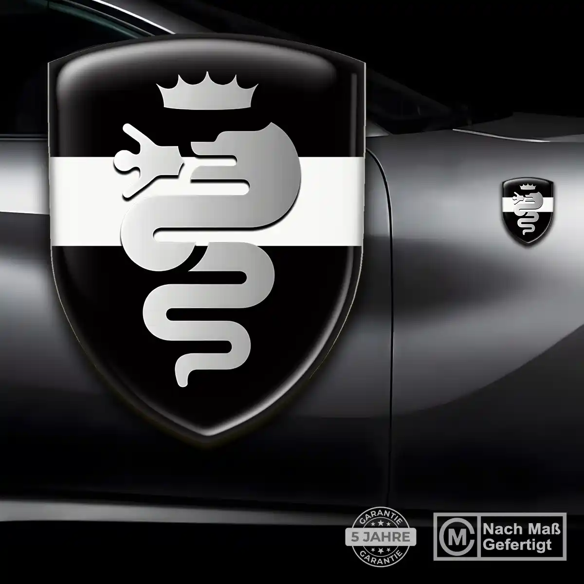 Alfa Romeo Aufkleber 3D Gel Wappen Hohe Qualität