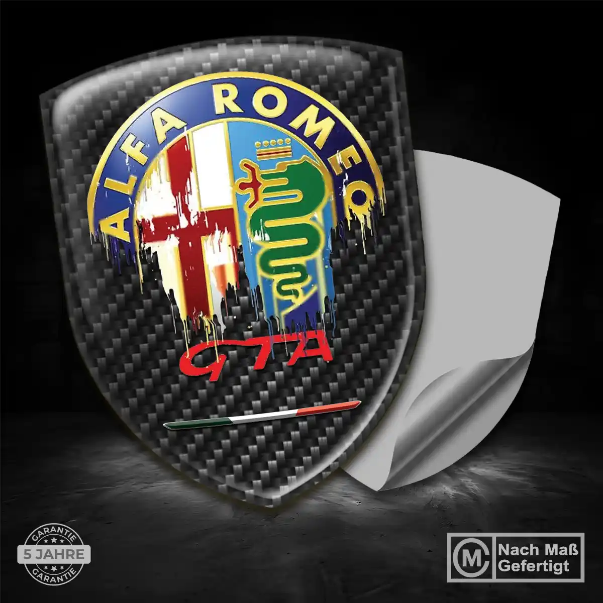 Alfa Romeo Aufkleber 3D Gel Wappen Interieurdesign