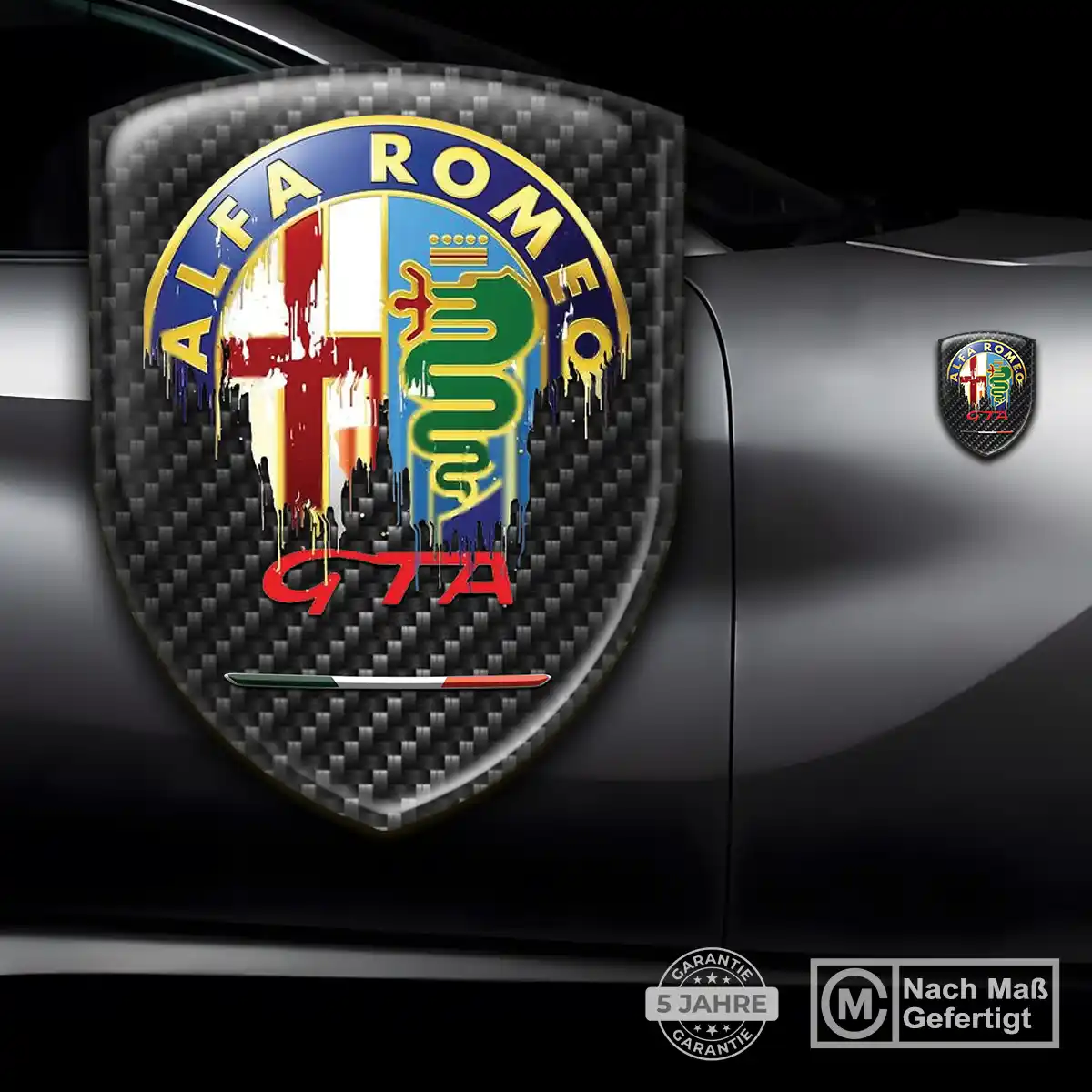 Alfa Romeo Aufkleber 3D Gel Wappen Interieurdesign