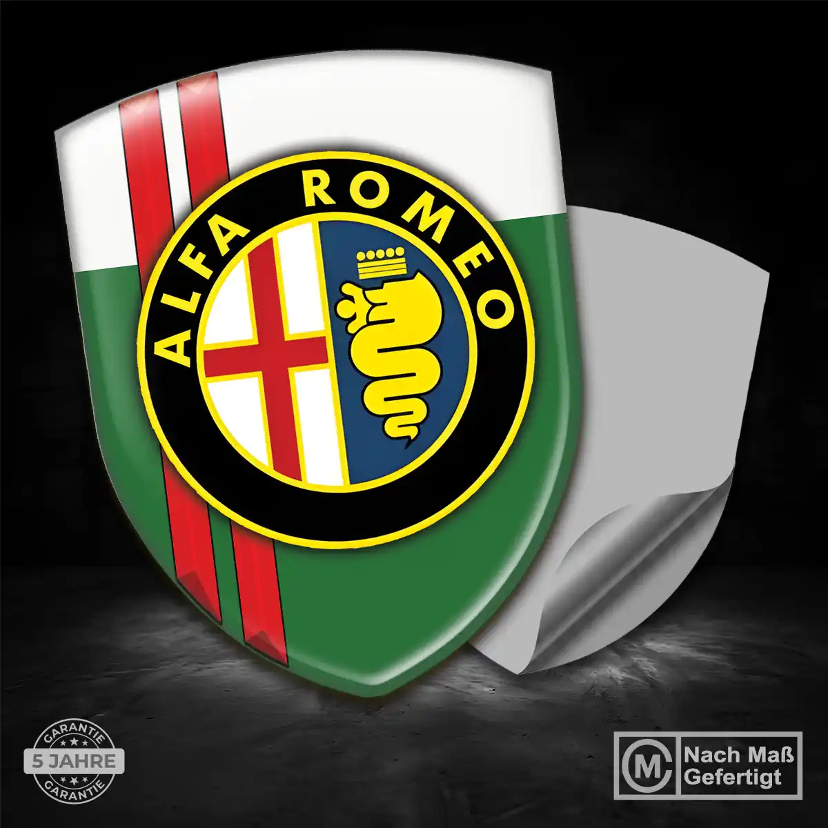 Alfa Romeo Aufkleber 3D Gel Wappen Limitierte Auflage