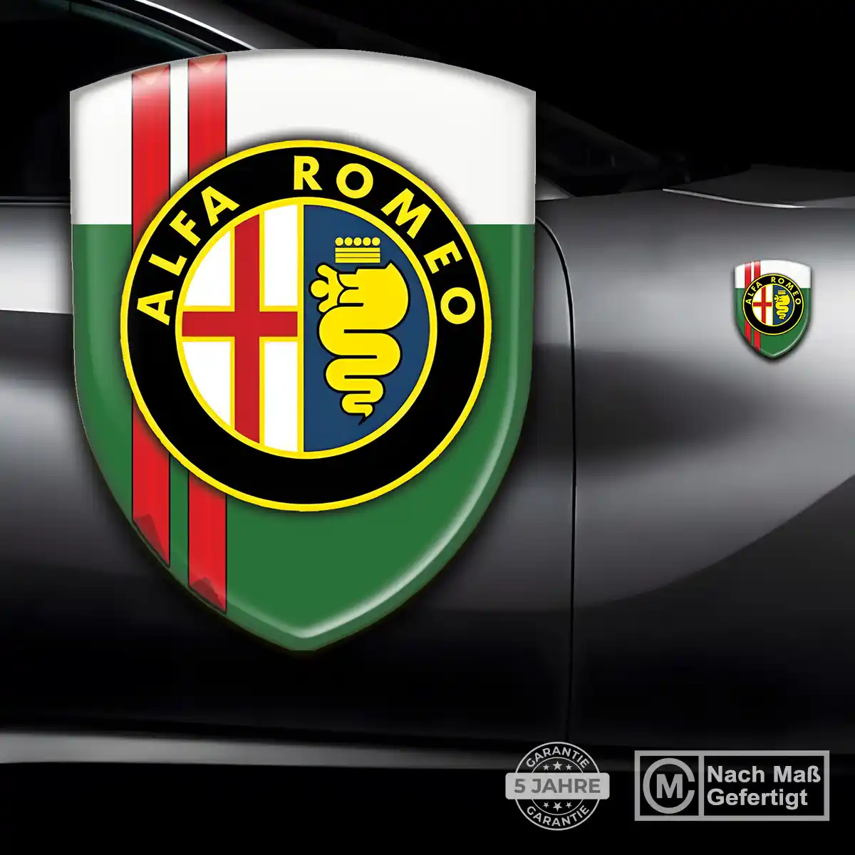 Alfa Romeo Aufkleber 3D Gel Wappen Limitierte Auflage