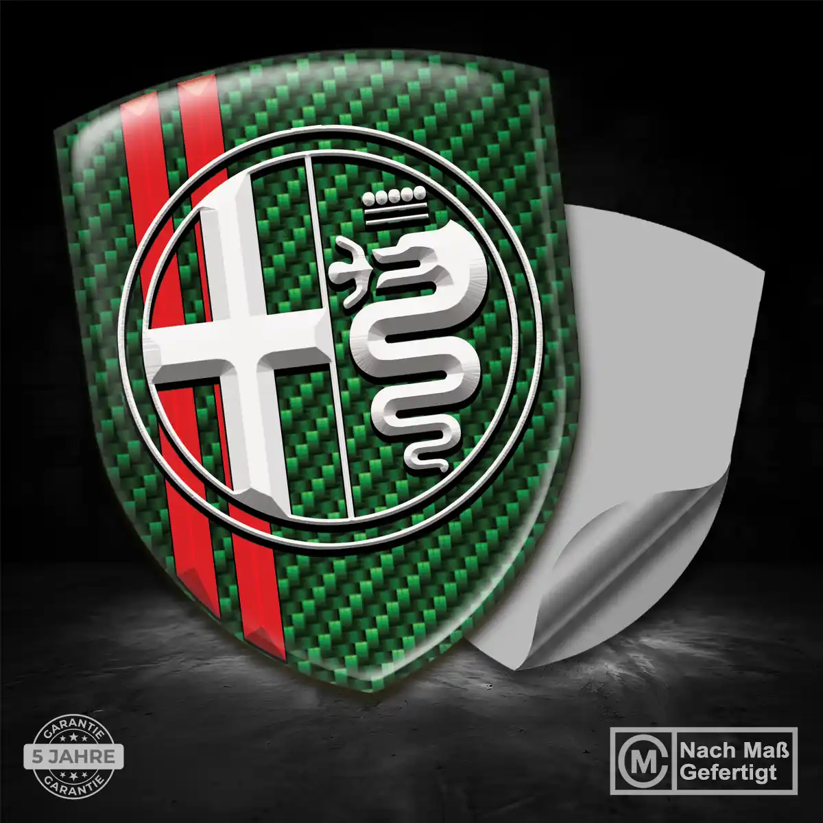 Alfa Romeo Aufkleber 3D Gel Wappen Premium-Edition