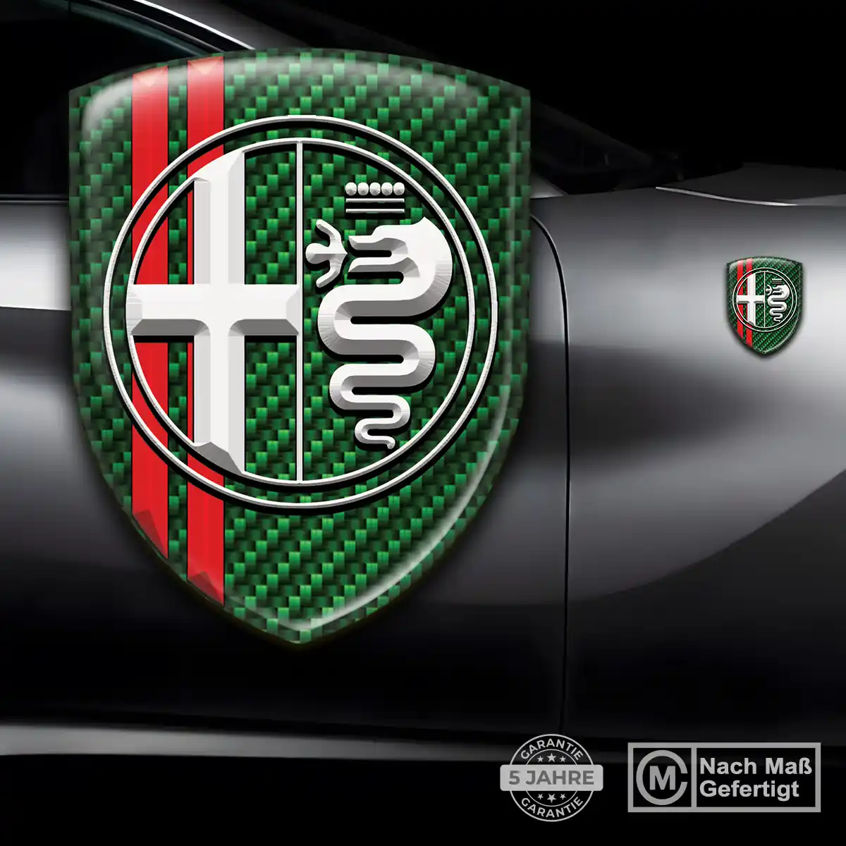 Alfa Romeo Aufkleber 3D Gel Wappen Premium-Edition