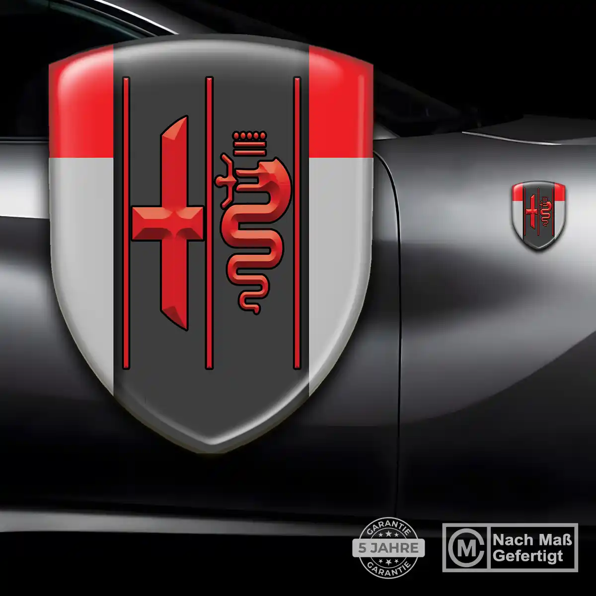 Alfa Romeo Aufkleber 3D Gel Wappen Premiumqualität