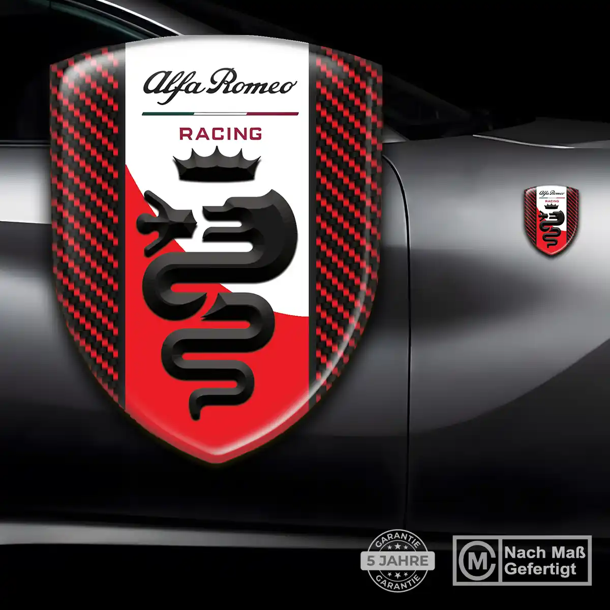 Alfa Romeo Aufkleber 3D Gel Wappen Stilvolles Design