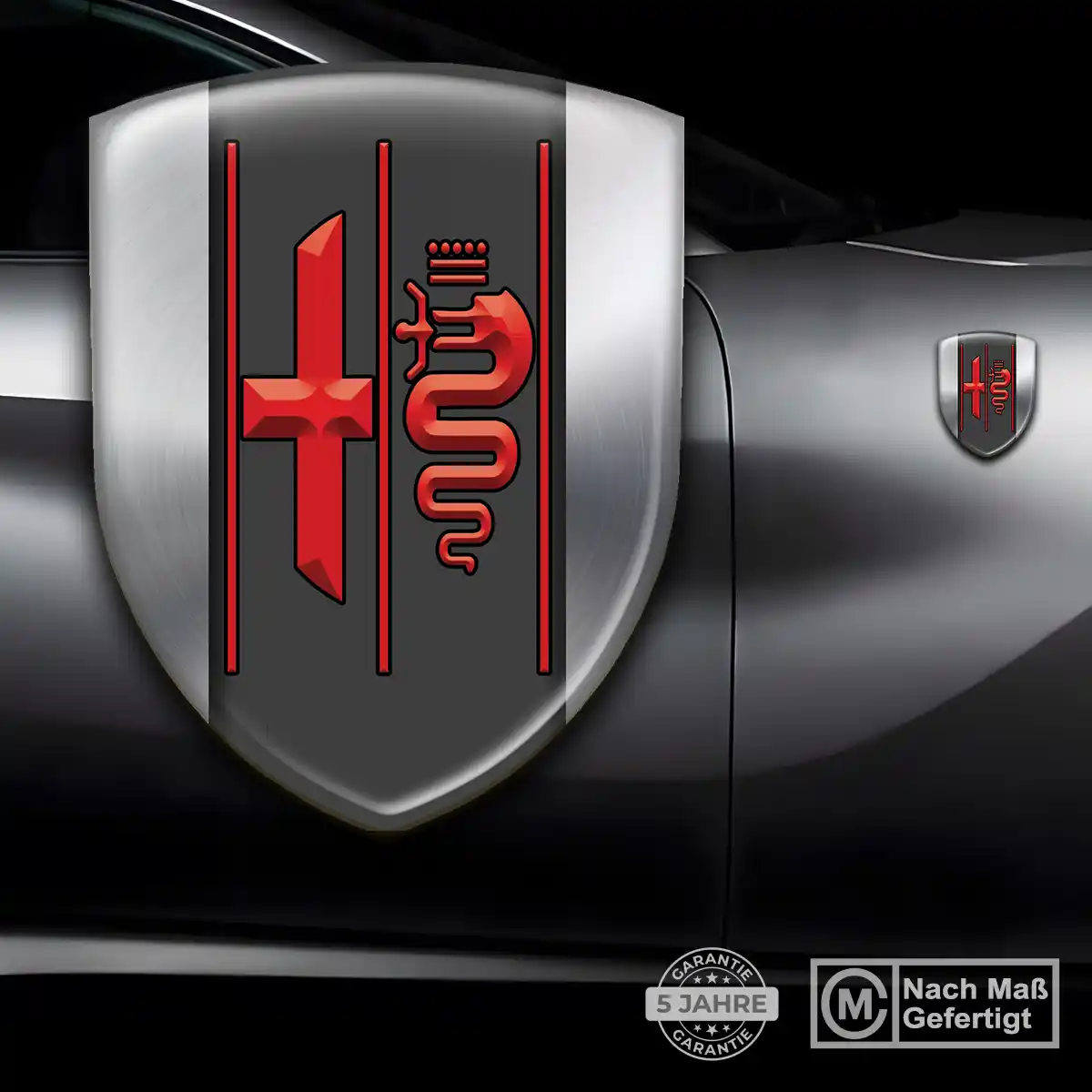 Alfa Romeo Aufkleber Emblem Wappen Auto Stilvolles Design
