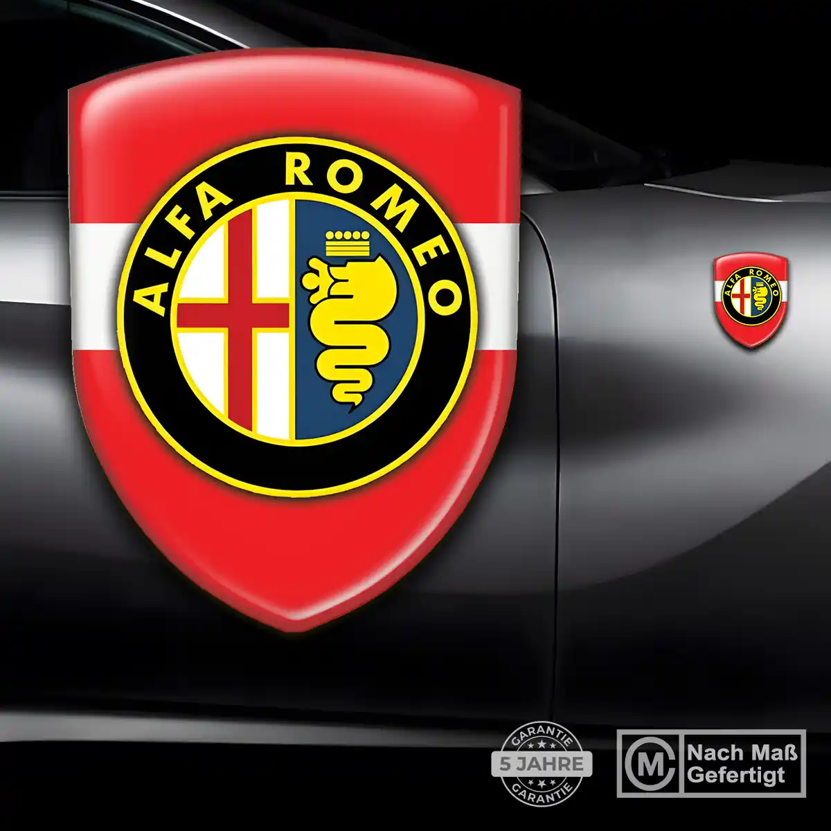 Alfa Romeo Aufkleber Emblem Wappen Hochwertiges Harz
