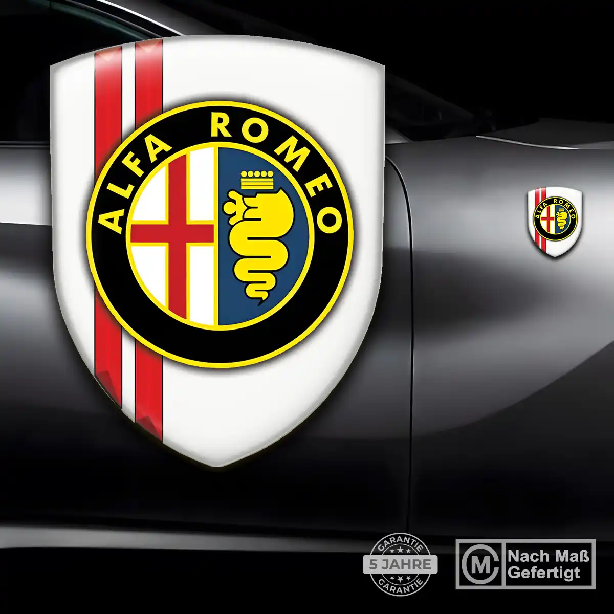 Alfa Romeo Aufkleber Embleme Silikon Auto Hochwertiges Harz