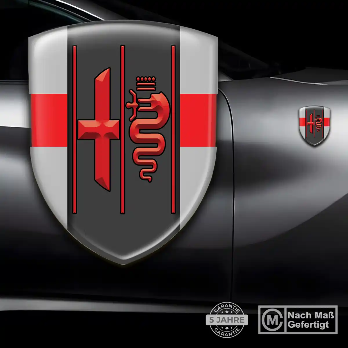 Alfa Romeo Aufkleber Embleme Silikon Auto Premium-Edition
