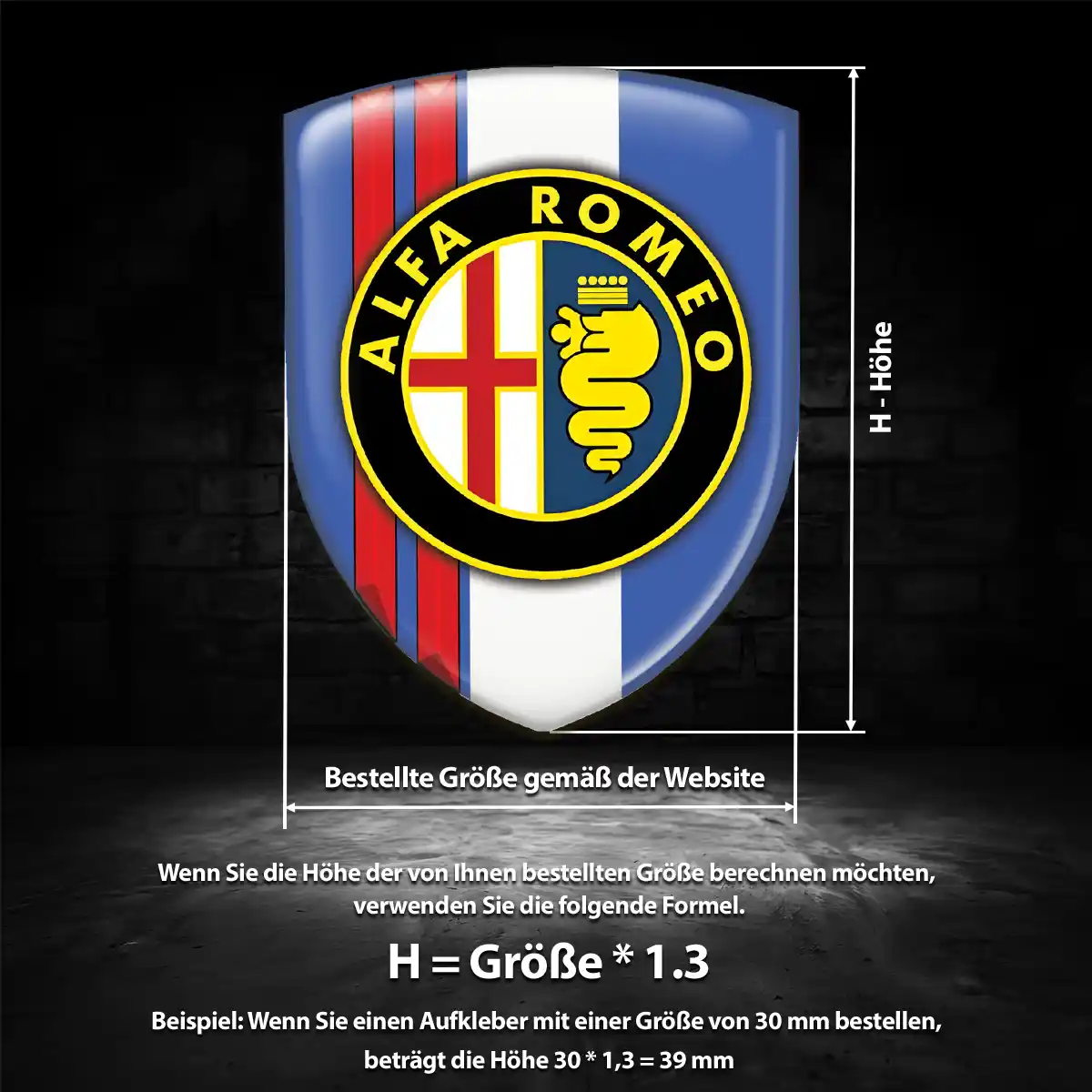 Alfa Romeo Aufkleber Embleme Silikon Hohe Qualität