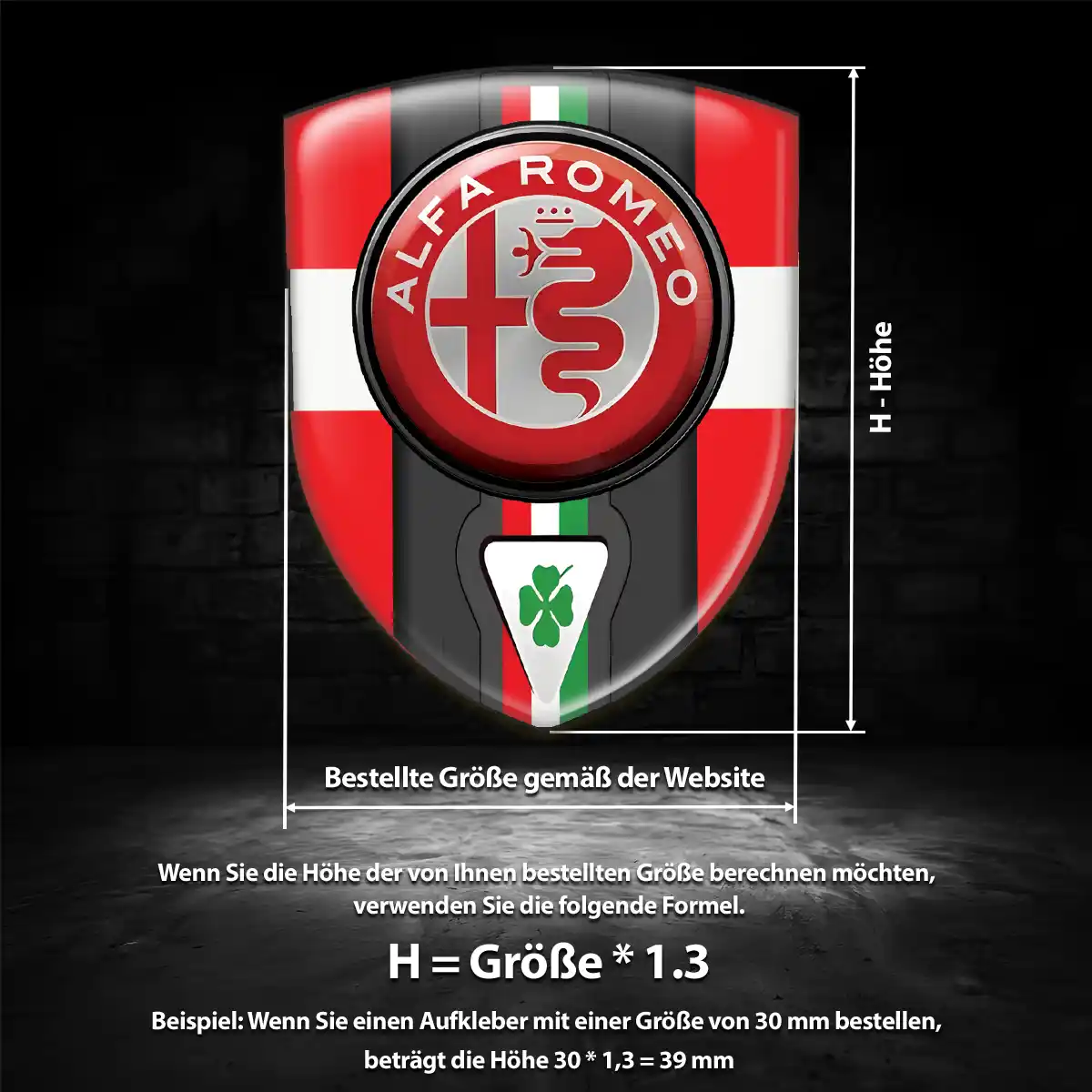 Alfa Romeo Aufkleber Embleme Silikon Limitierte Auflage