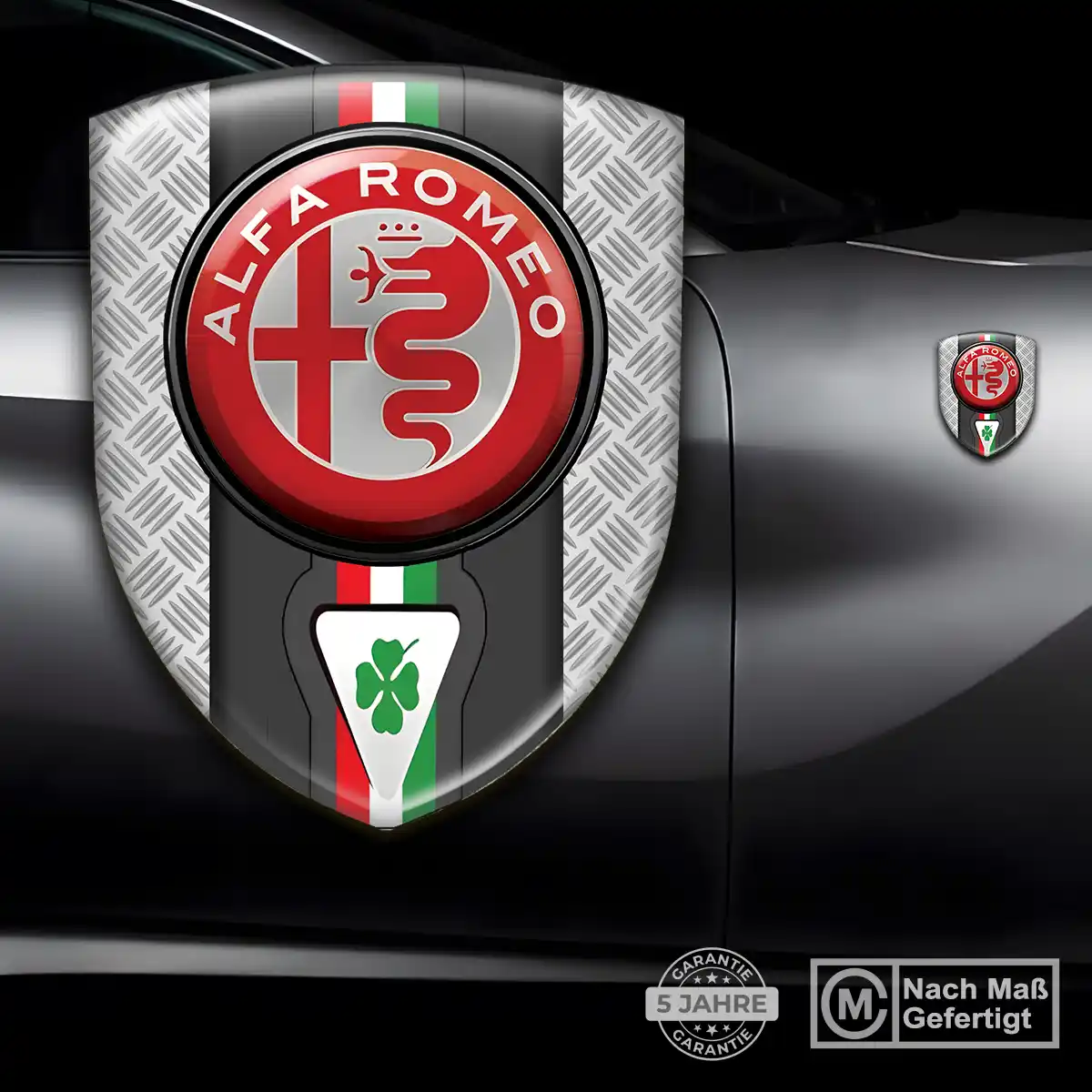 Alfa Romeo Aufkleber Embleme Silikon Premium-Edition