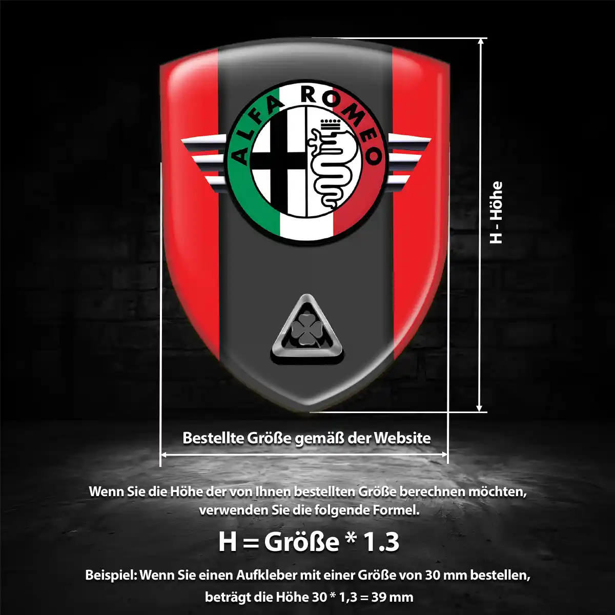 Alfa Romeo Aufkleber Embleme Silikon Stilvolles Design