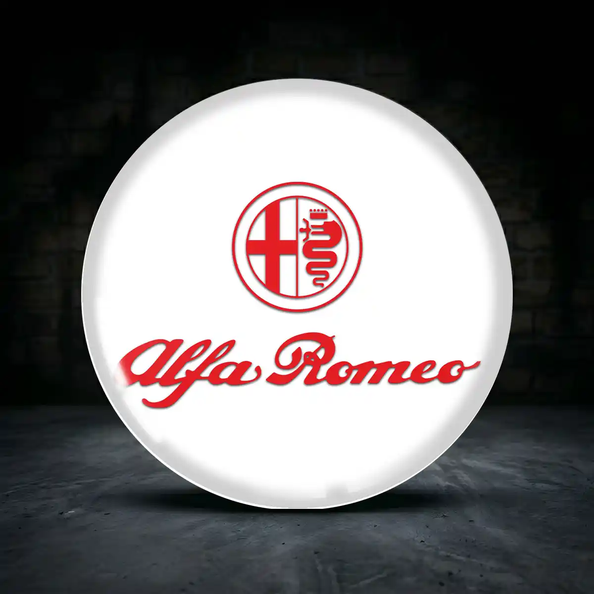Alfa Romeo Aufkleber Epoxidharz Interieurdesign
