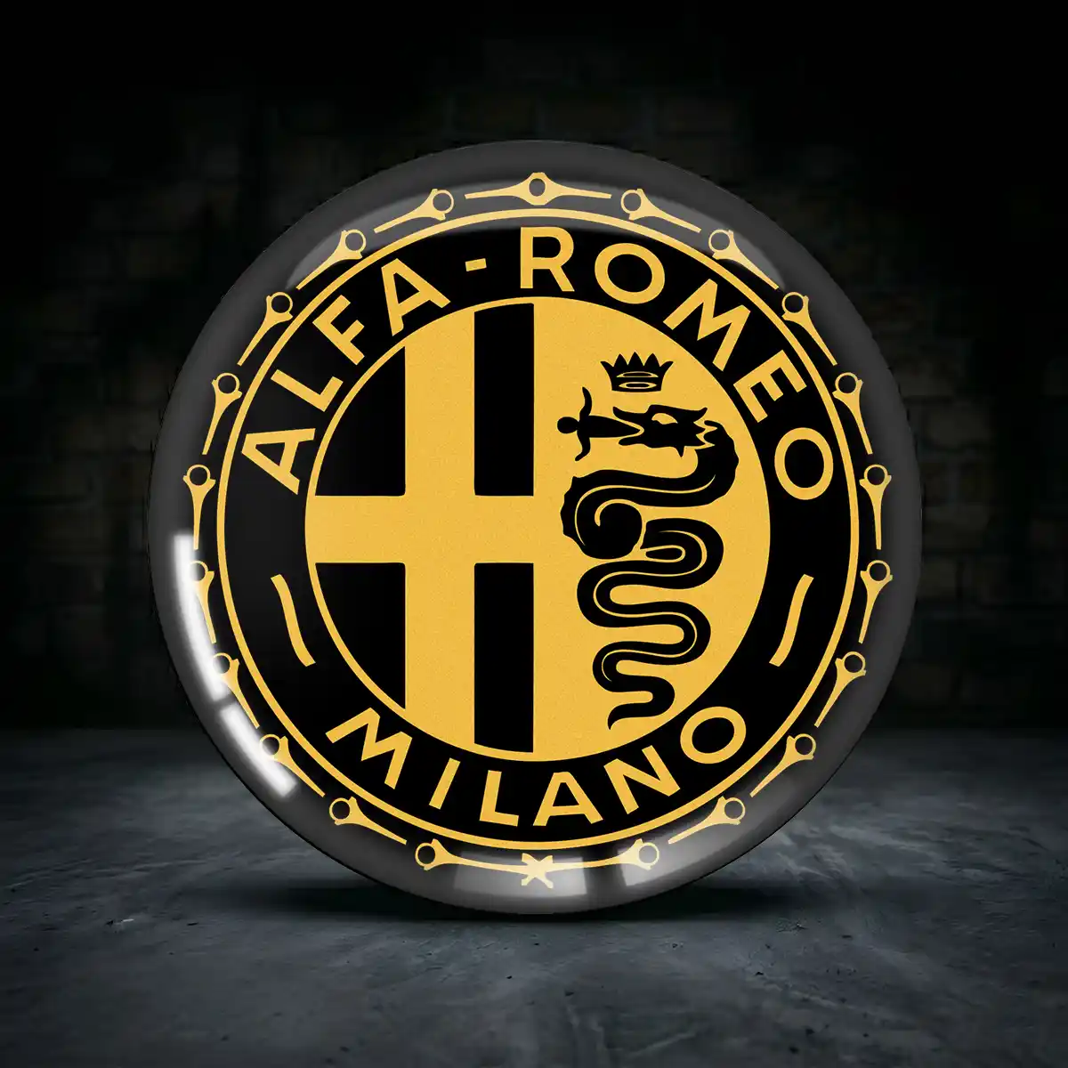 Alfa Romeo Aufkleber Felgenemblem Silikon Premiumqualität