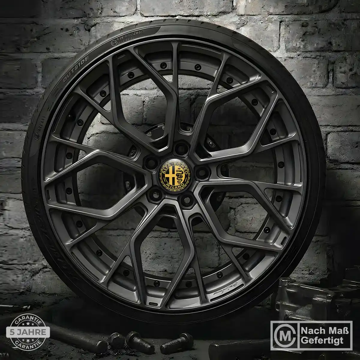 Alfa Romeo Aufkleber Felgenemblem Silikon Premiumqualität