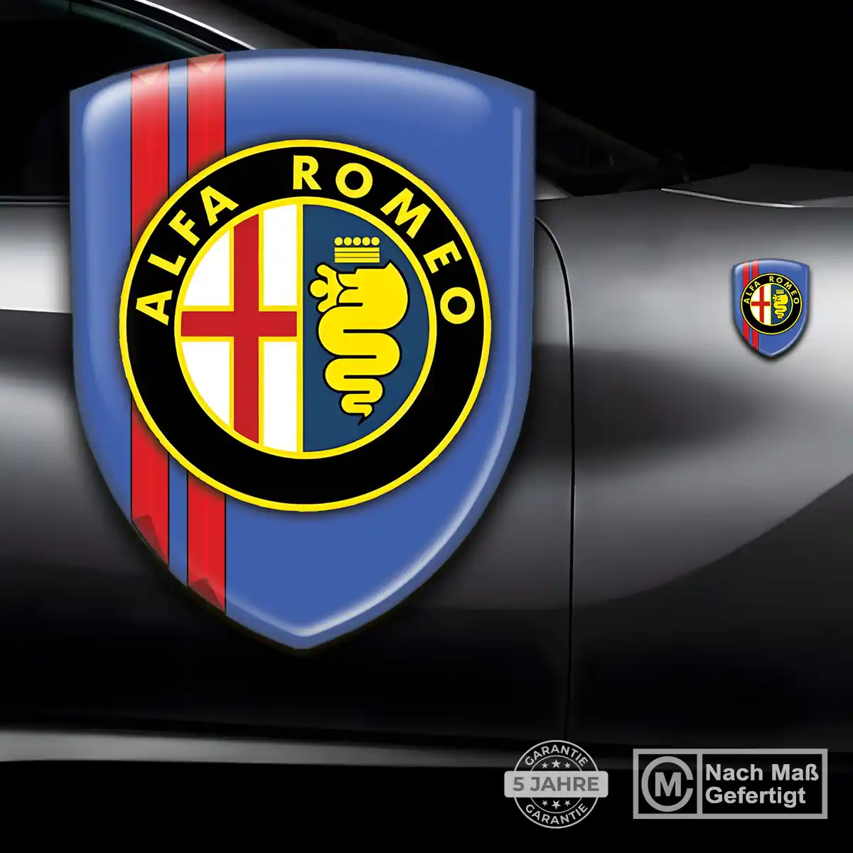 Alfa Romeo Aufkleber Hochwertiges Harz