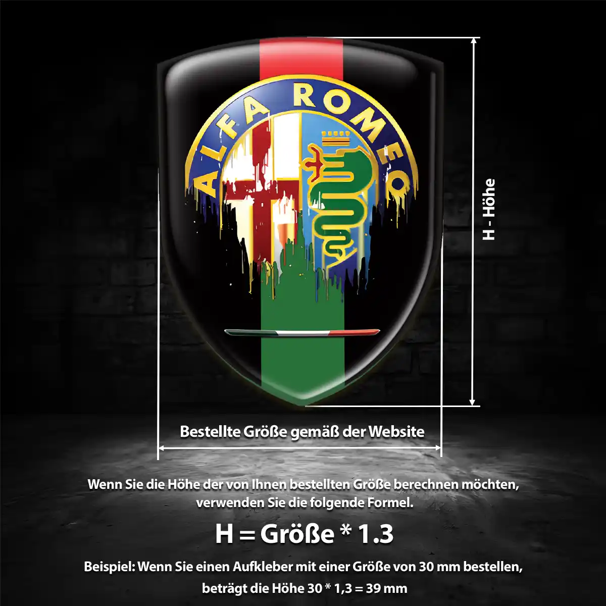 Alfa Romeo Aufkleber Hohe Qualität