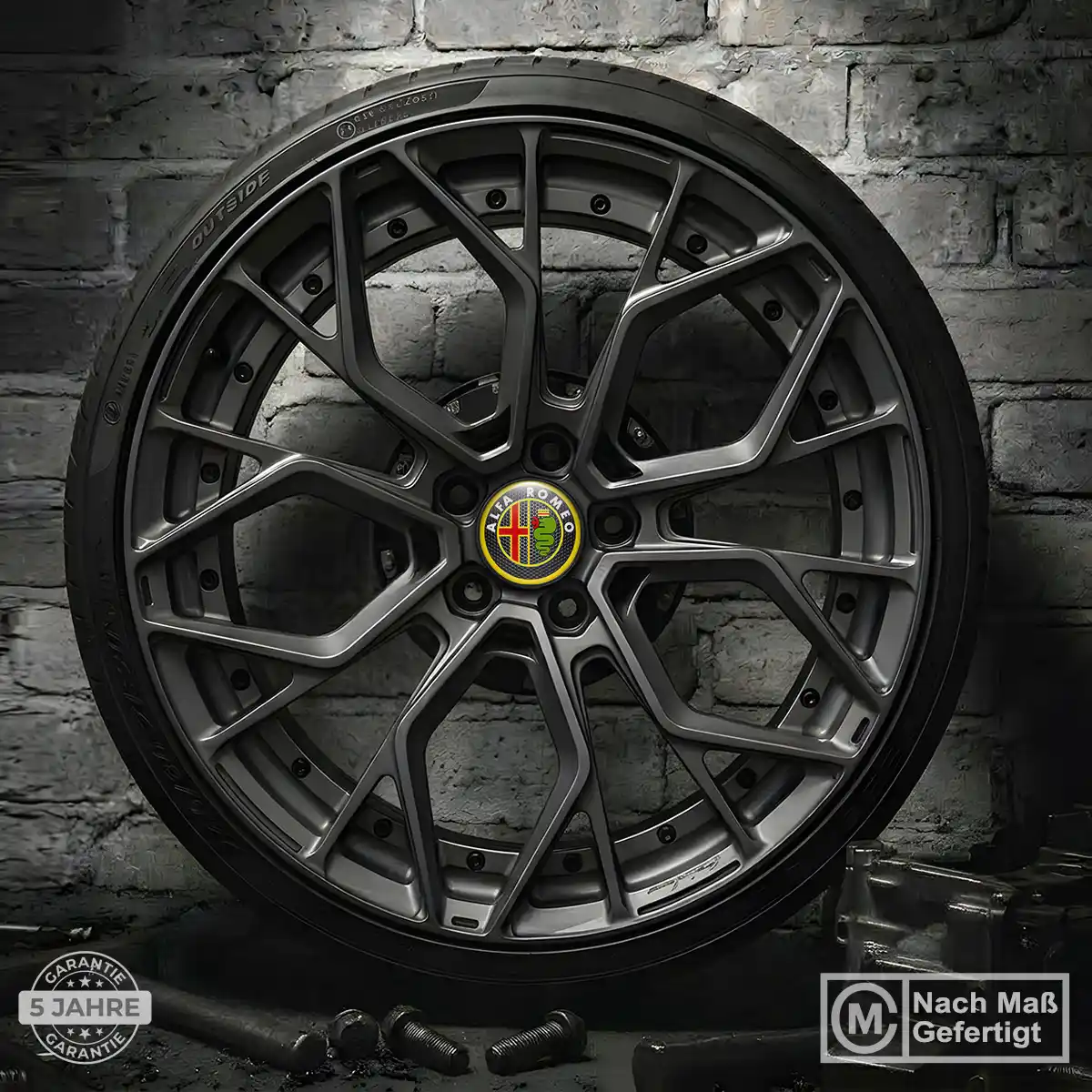 Alfa Romeo Aufkleber Nabenkappen Hochwertiges Harz
