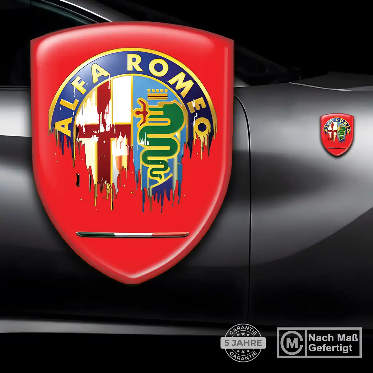 Alfa Romeo Aufkleber Silikon Embleme Auto Premiumqualität