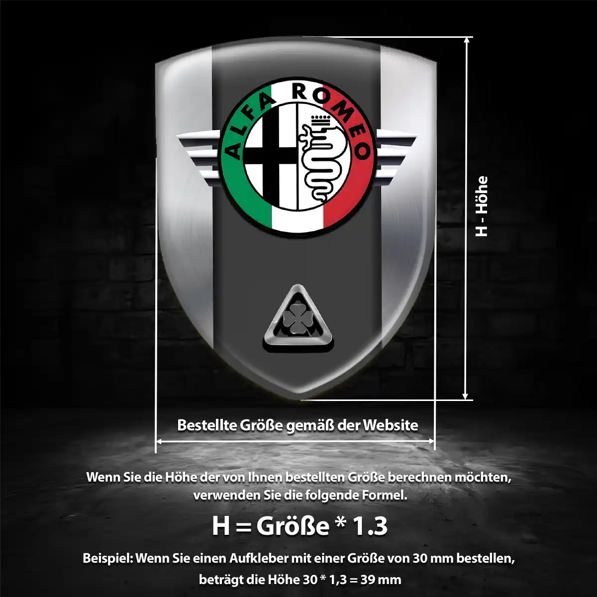 Alfa Romeo Aufkleber Silikon Embleme Auto Stilvolles Design