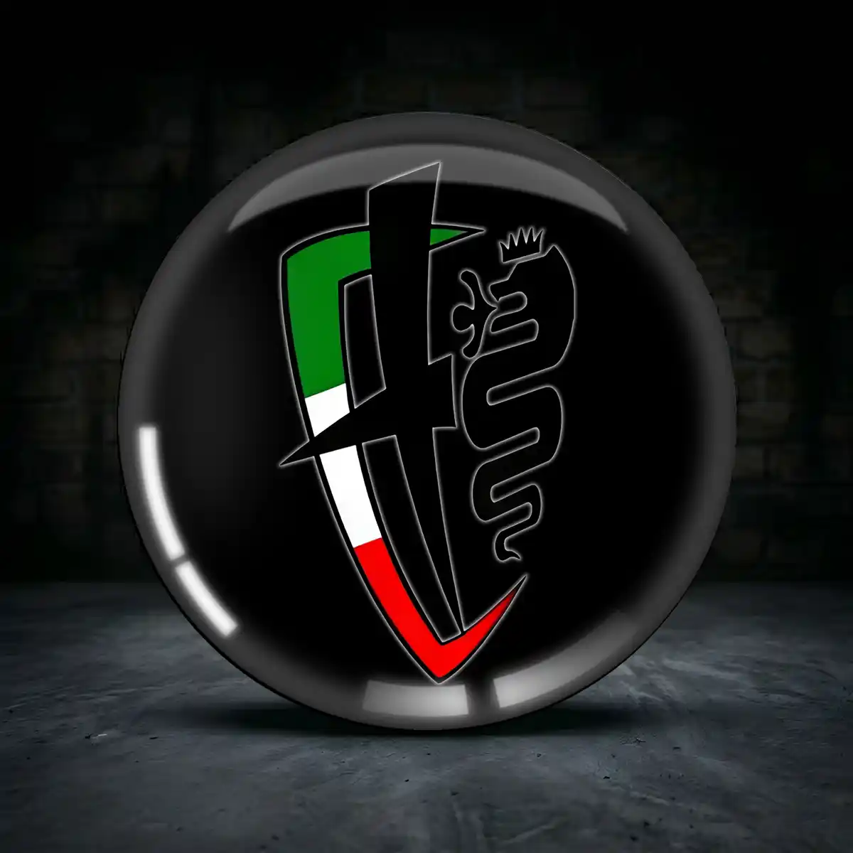 Alfa Romeo Aufkleber Silikon Embleme Premium-Edition