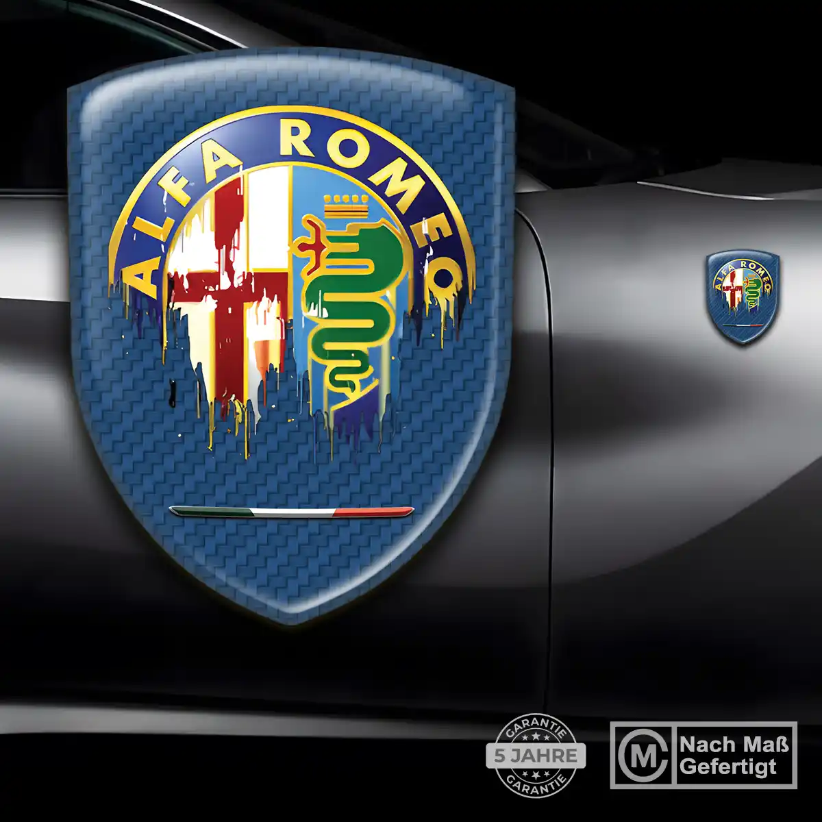 Alfa Romeo Aufkleber Wappen Auto Hochwertiges Harz