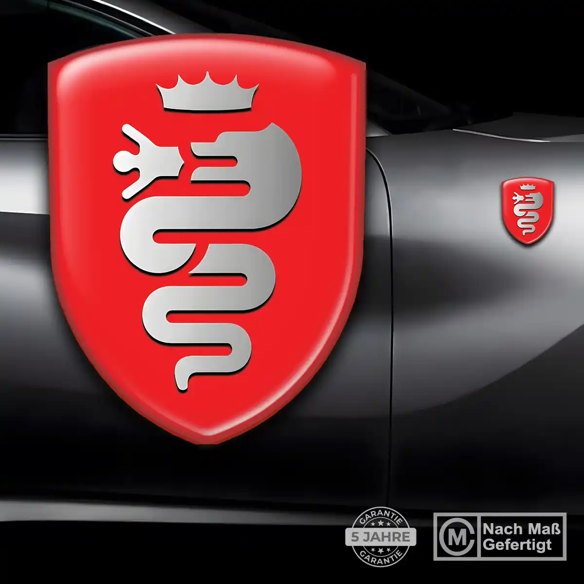 Alfa Romeo Aufkleber Wappen Auto Luxus-Edition