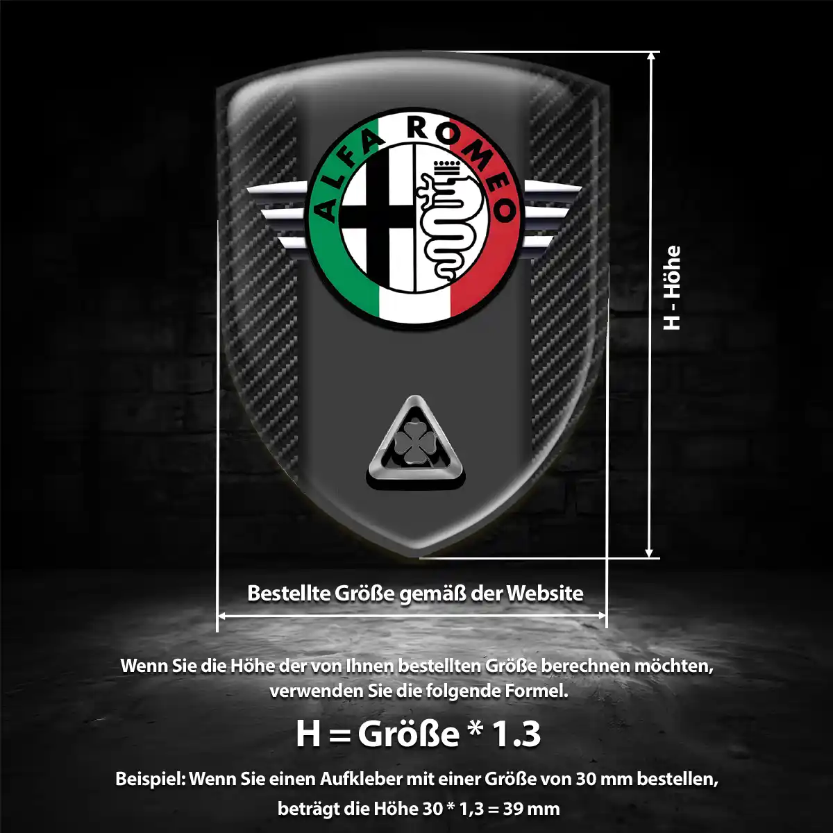 Alfa Romeo Aufkleber Wappen Auto Premiumqualität