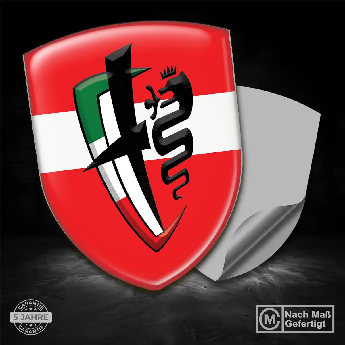 Alfa Romeo Aufkleber Wappen Auto Stilvolles Design