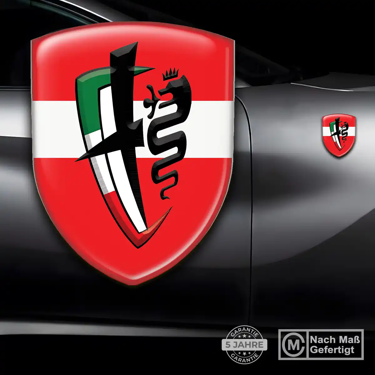 Alfa Romeo Aufkleber Wappen Auto Stilvolles Design