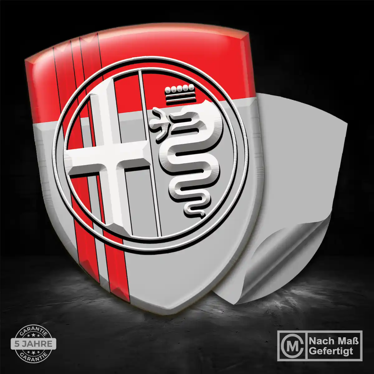 Alfa Romeo Aufkleber Wappen Emblem Auto Luxus-Edition